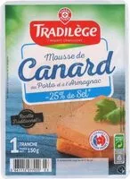 Mängden socker i Mousse de canard au porto et à l'armagnac -25% de sel en moins