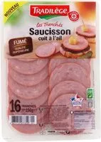 Mängden socker i Saucisson ail fumé Tradilège au porc 16tranches