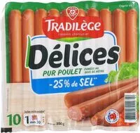 Mängden socker i Délices pur poulet