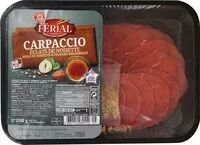 Mängden socker i Carpaccio de boeuf et sa marinadehuile de noisette / vinaigre balsamique 18 tranches