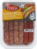 Mängden socker i Plateau mix (2 chipolatas nature - 2 merguez - 2 chipolatas aux herbes)