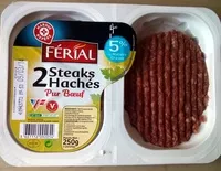 Mängden socker i Steaks hachés Pur Boeuf 5% MG 2x125g