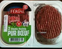 Mängden socker i 2 Steaks Hachés Pur Bœuf