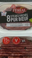 Mängden socker i Boeuf Haché (85% de Maigre / 15% de Matières Grasses)