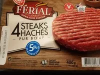 Mängden socker i 4 Steaks Hachés 5% de matière grasse