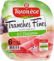 Mängden socker i Jambon supérieur découenné dégraissé tranches fines x 6