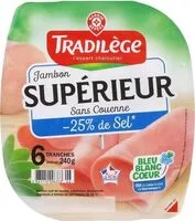 Mängden socker i Jambon supérieur Sans couenne