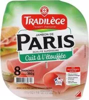 Mängden socker i Jambon de Paris cuit à l'étouffée 8 tranches