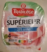 Mängden socker i JAMBONSUPERIEUR AVEC COUENNE - 25% de sel