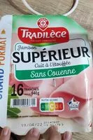 Mängden socker i Jambon supérieur cuit à l'étouffée