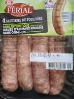 Mängden socker i Saucisses de Toulouse