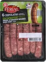 Mängden socker i Chipolatas sans antibiotiques et sans OGM x 6