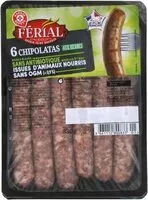 Mängden socker i Chipolatas aux herbes sans antibiotiques et sans OGM x 6