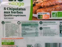 Mängden socker i 5 chipolatas aux herbes