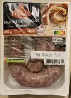 Mängden socker i Saucisse de Toulouse