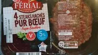 Mängden socker i 4 steaks hachés