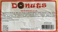 Mängden socker i Donuts décor chocolat au lait