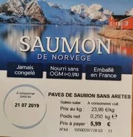 Mängden socker i Saumon de Norvège