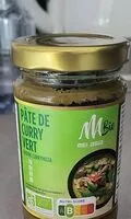 Mängden socker i Pâte de curry vert