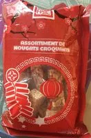 Mängden socker i Assortiment de nougats croquants