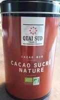 Mängden socker i Cacao sucré nature