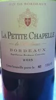 Mängden socker i La petite chapelle de Bordeaux 2015