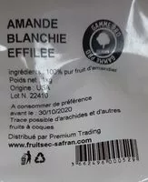 Mängden socker i Amandes blanchies effilées