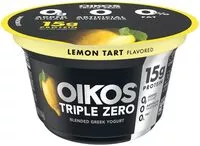 Mängden socker i Yogurt, Nonfat, Greek, Lemon Tart Flavored, Blended