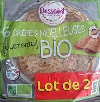 Mängden socker i 6 crêpes moelleuses bio