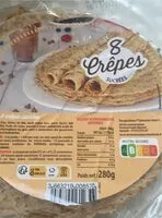 Mängden socker i 8 Crepes sucrees