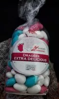 Mängden socker i Dragées extra delicious
