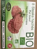 Mängden socker i 8 Steaks Hachés Bio