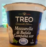 Mängden socker i Mozzarella di bufala campana AOP