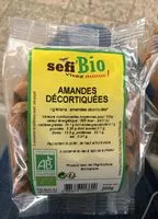 Mängden socker i Amandes decortiquees