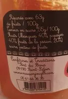 Mängden socker i Confiture extra de fruits exotiques