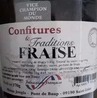 Mängden socker i confiture de Fraises