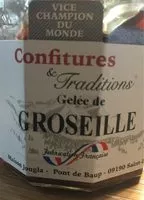 Mängden socker i Confiture Gelée de groseille