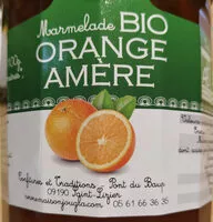 Mängden socker i Marmelade bio, orange amère