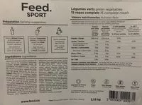 Mängden socker i Feed Sport Légumes verts