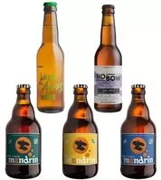 Mängden socker i Lot 5x33cl - Assortiment bières artisanales du terroir des Alpes : Verte des Alpes 4,8% Alc./Vol, Mandrin aux Noix 5,8% Alc./Vol, Mandrin au Sapin 8% Alc./Vol, Mandrin au Miel 4,8% Alc./Vol, Nobow Lad