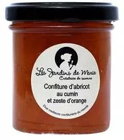 Mängden socker i Confiture d'abricot au cumin et zeste d'orange - Les Jardins de Marie - Meilleure confiturière de Monde - pot