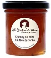 Mängden socker i Chutney de poire à la fève de Tonka - Les Jardins de Marie - Meilleure confiturière de Monde - pot