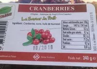 Mängden socker i Cranberries