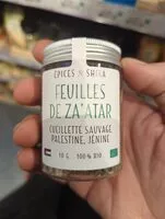 Mängden socker i Feuilles de za'atar