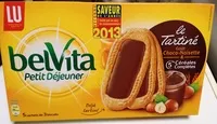Mängden socker i Belvita petit déjeuner "le tartiné"