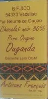 Mängden socker i Chocolat noir 80% Ouganda