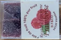 Mängden socker i Pâte de fruit 100% pur fruit recette à l'ancienne framboise
