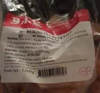 Mängden socker i Beignets crevettes