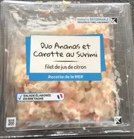 Mängden socker i Duo ananas et carottes au surimi