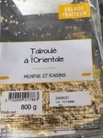 Mängden socker i Taboulé a l' orientale
